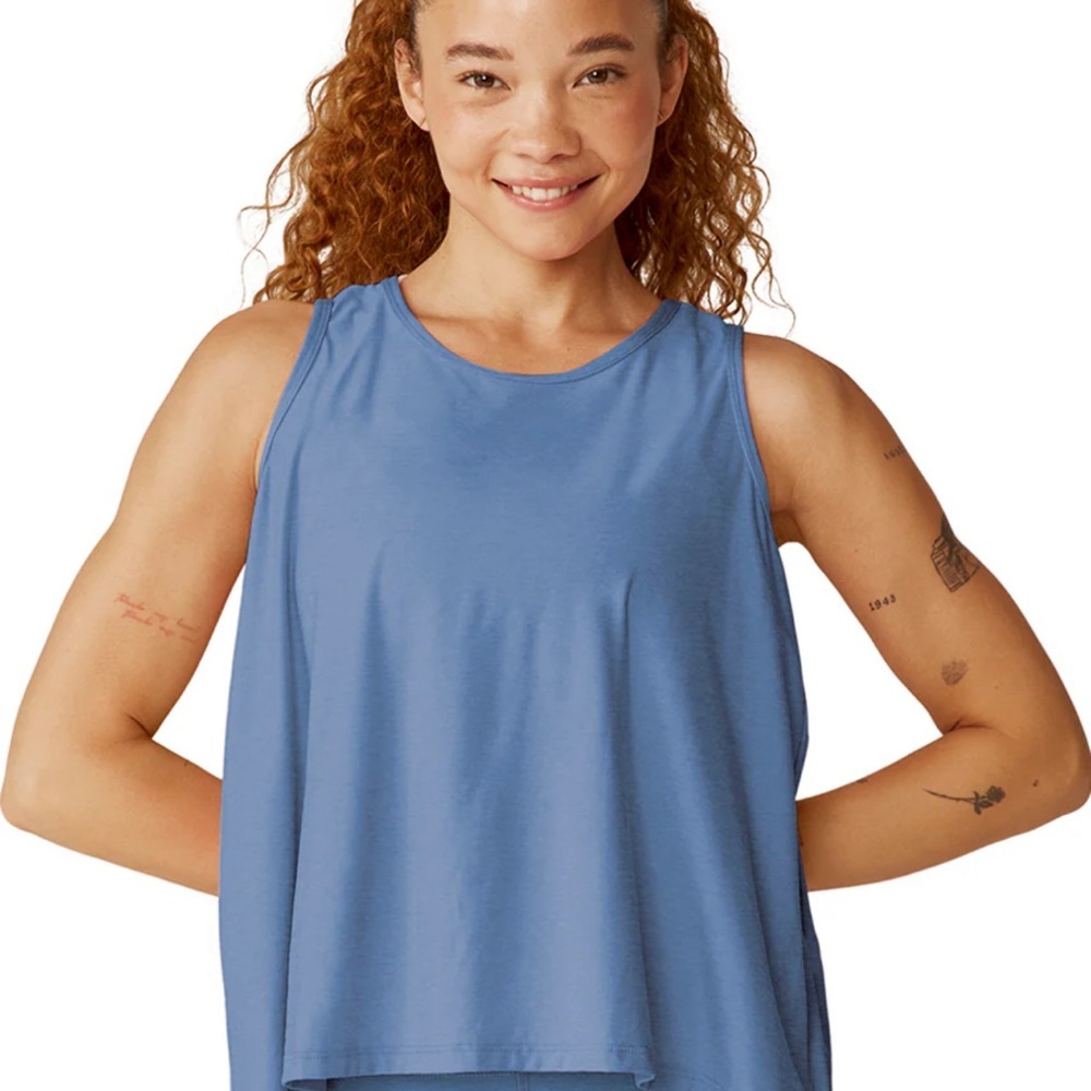 Beyond Yoga Blue Relaxed Tank Top